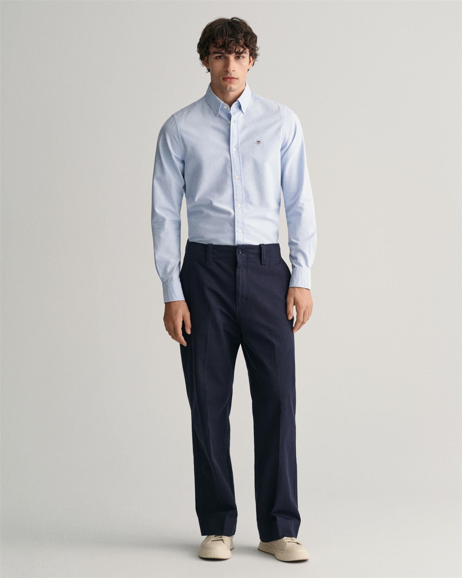 Slim Stretch Oxford Shirt-Skjorte-Gant-Aandahls