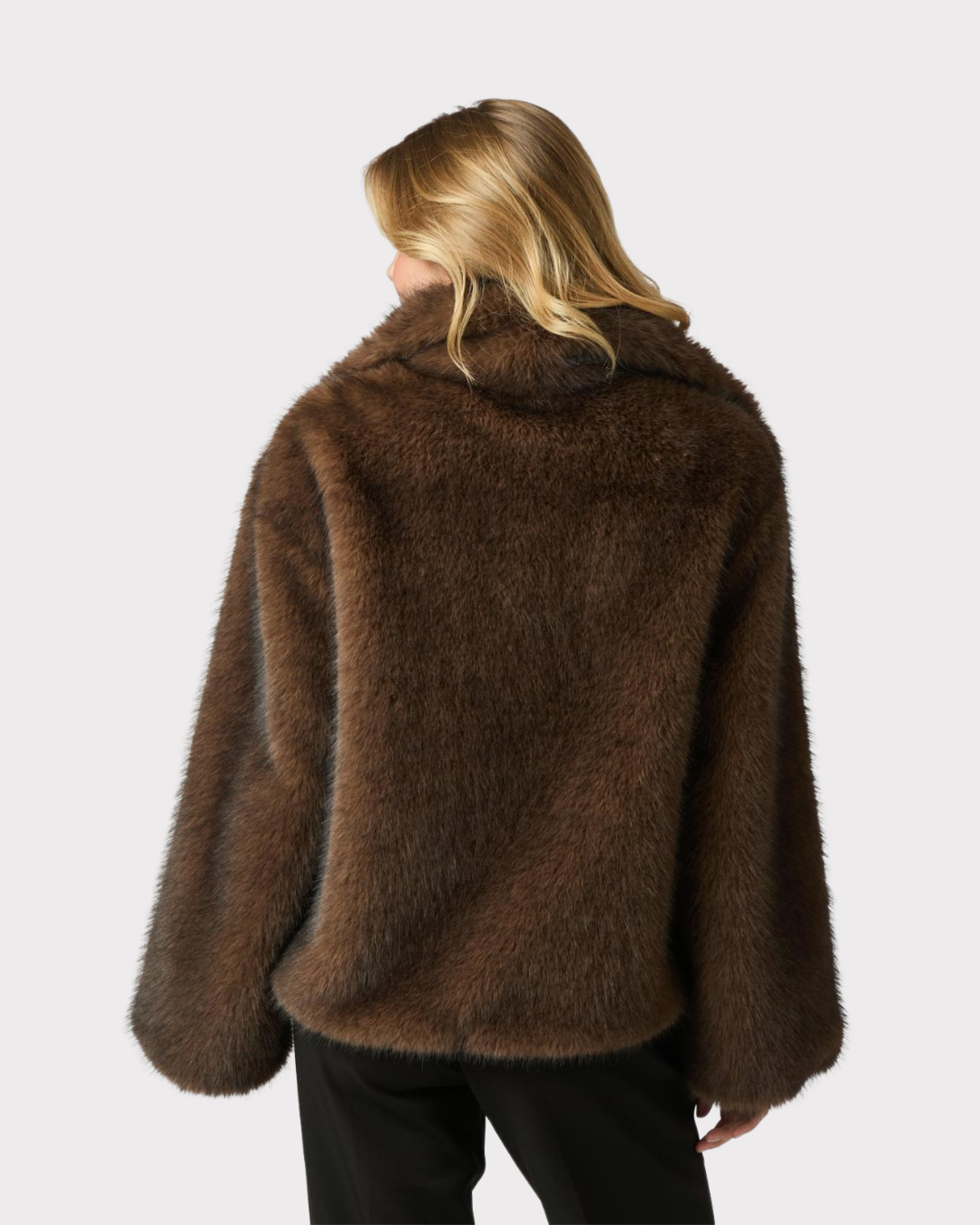 Stephanie Faux Fur-Ytterjakker-Neo Noir-Aandahls
