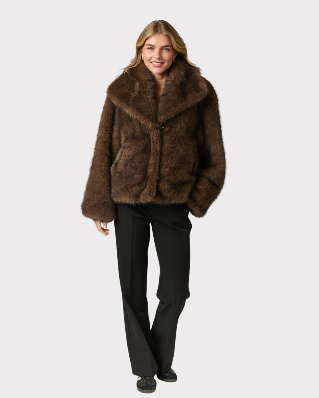 Stephanie Faux Fur-Ytterjakker-Neo Noir-Aandahls