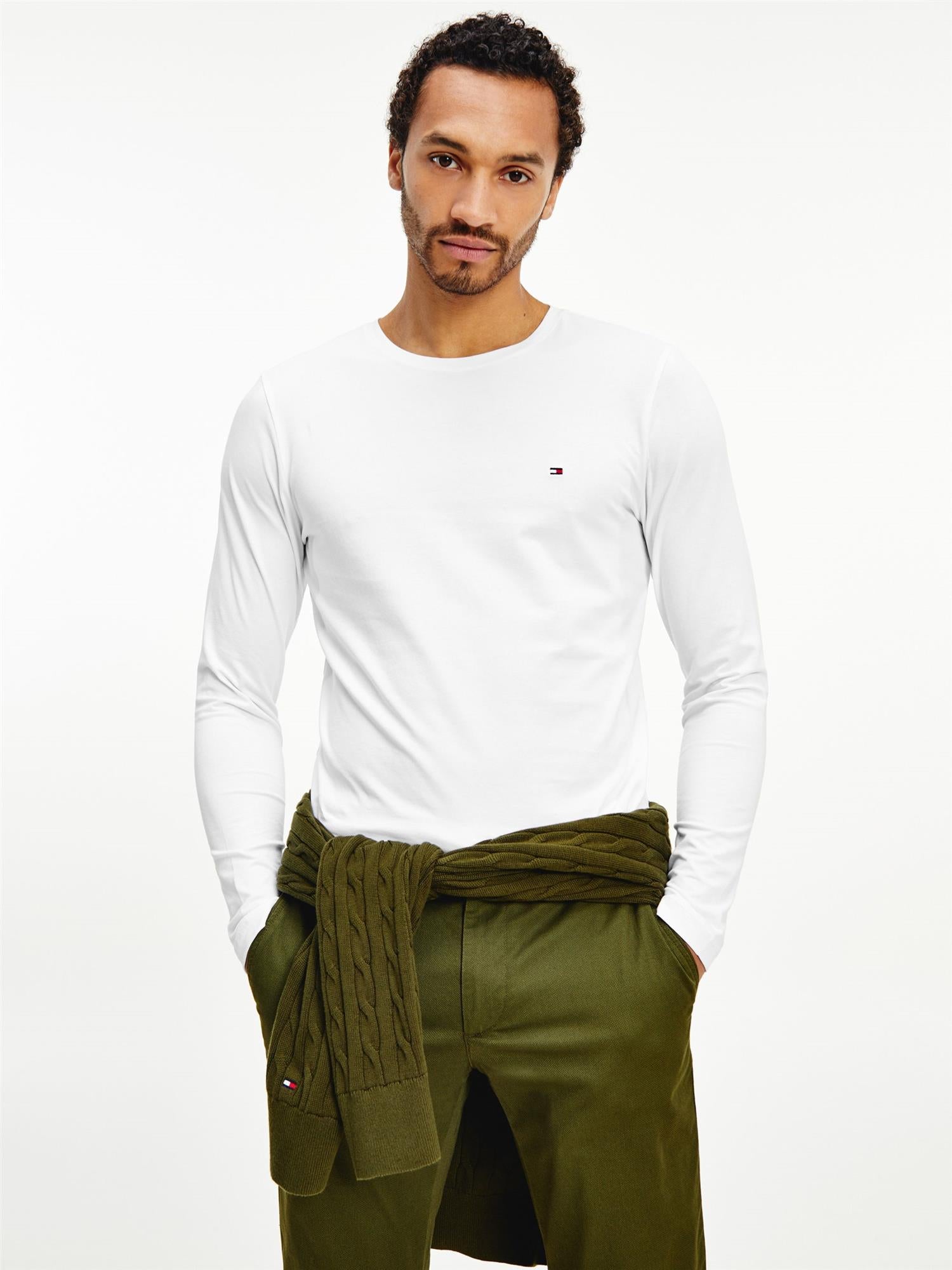 Stretch slim fit long sleeve-Genser-Tommy Hilfiger-Aandahls