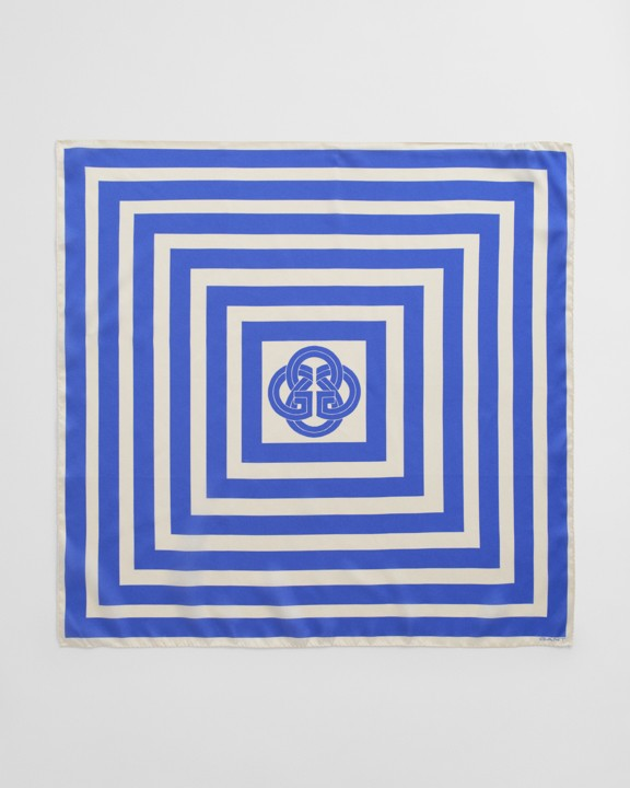 Stripe Print Silk Scarf-Skjerf-Gant-Aandahls