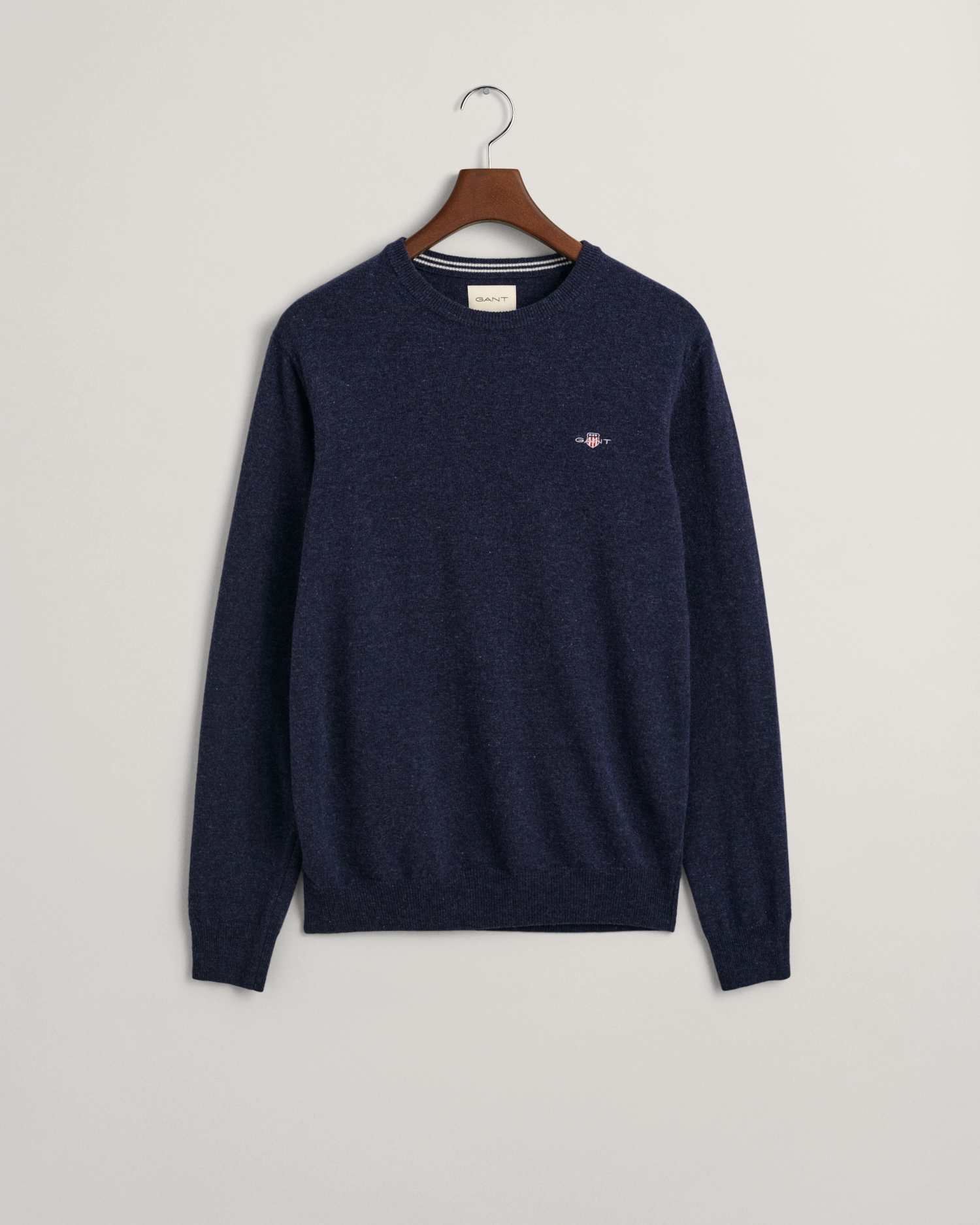 Superfine Lambwool C-neck-Strikk-Gant-Aandahls