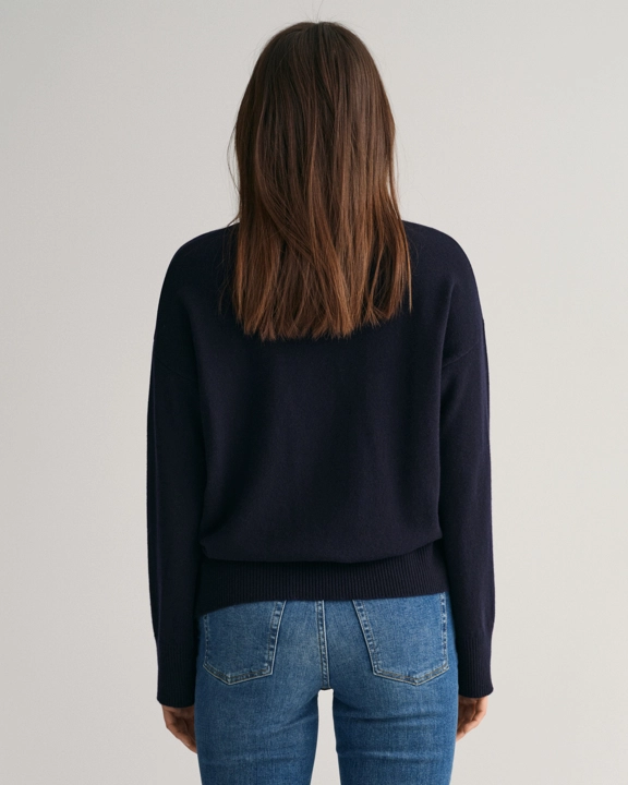 Superfine lambswool stand collar-Genser-Gant-Aandahls