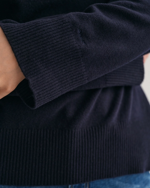 Superfine lambswool stand collar-Genser-Gant-Aandahls