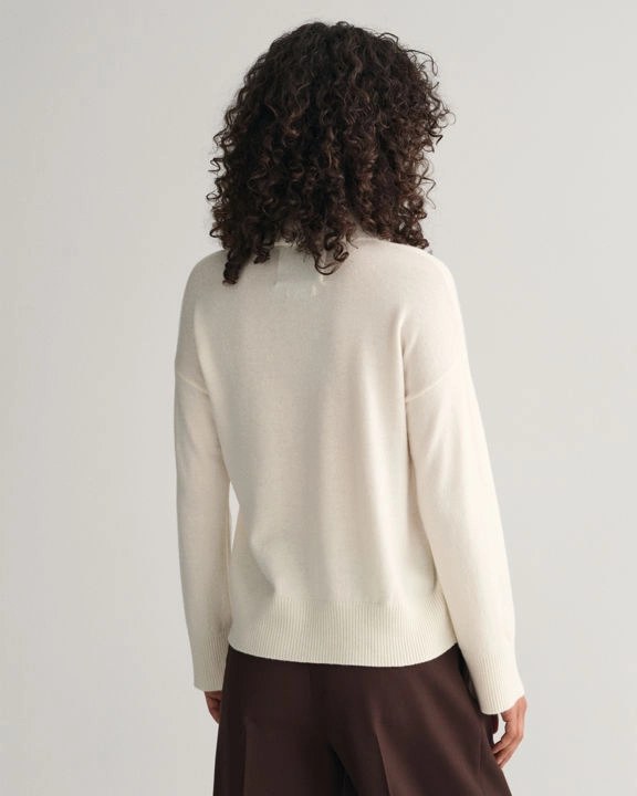 Superfine lambswool stand collar-Genser-Gant-Aandahls