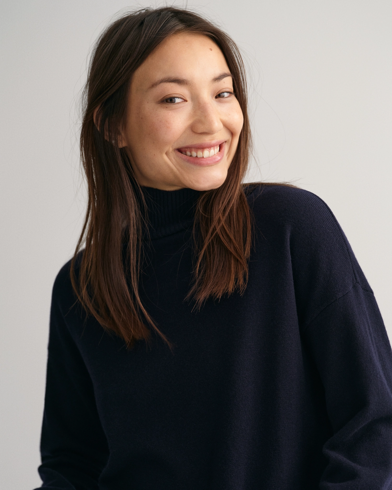 Superfine lambswool stand collar-Genser-Gant-Aandahls
