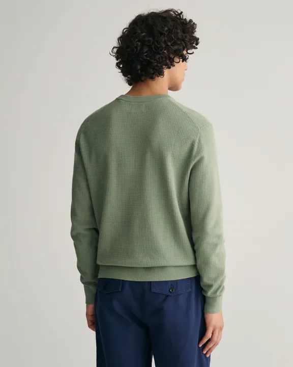 TEXTURED COTTON C-NECK-Strikk-Gant-Aandahls