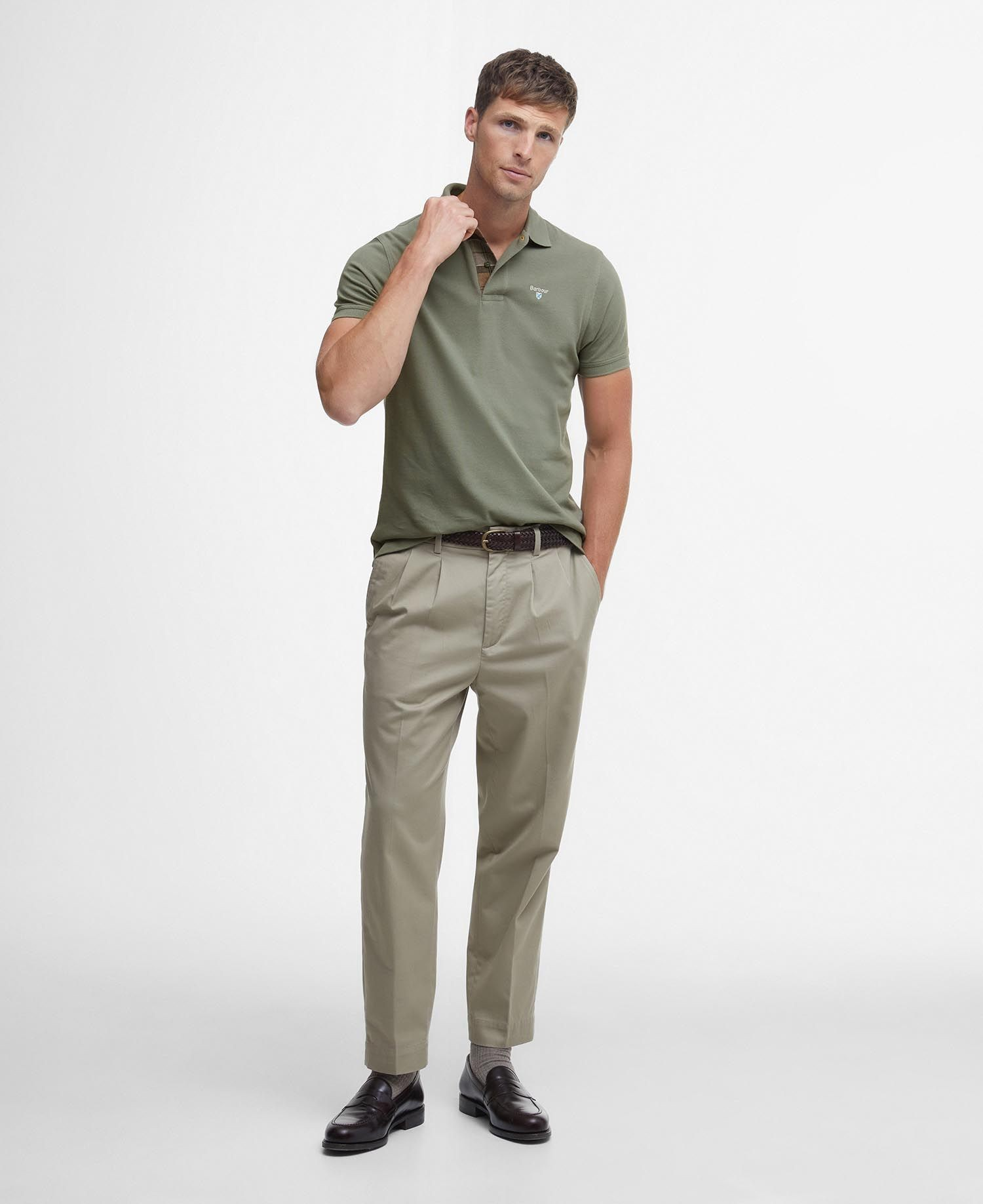 Tartan Pique Polo-T-shirt-Barbour-Aandahls