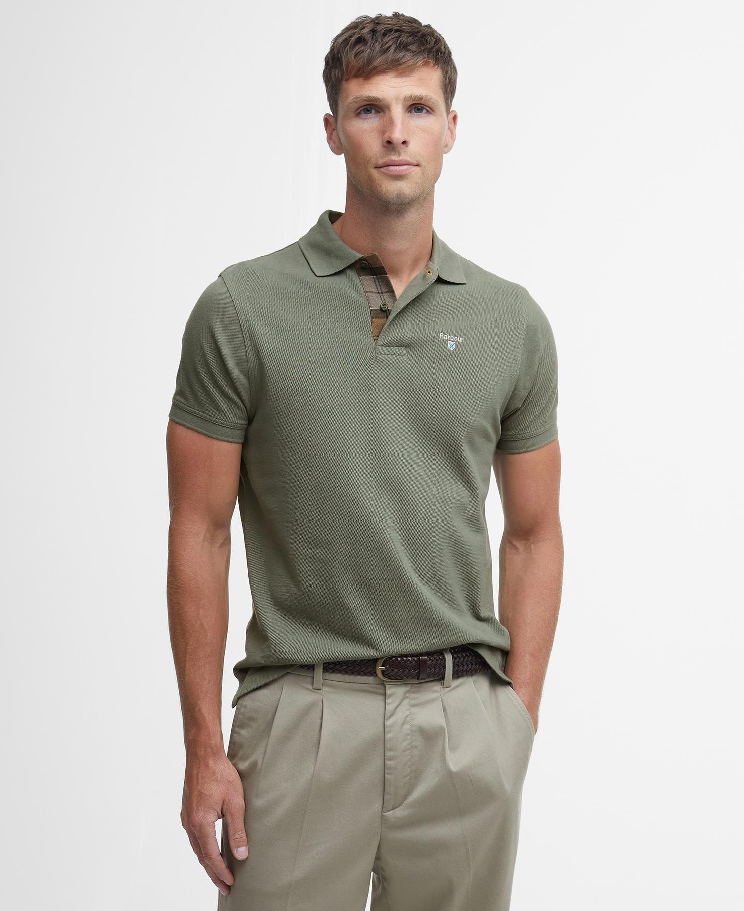 Tartan Pique Polo-T-shirt-Barbour-Aandahls