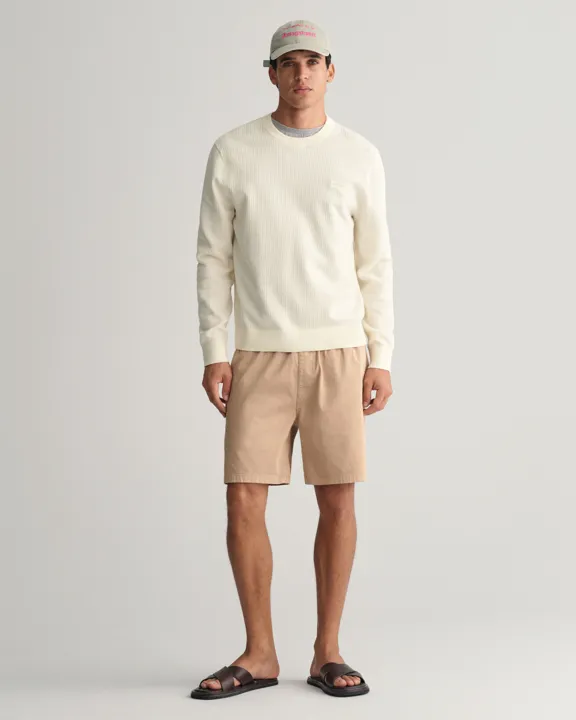 Textured genser c-neck-Strikk-Gant-Aandahls