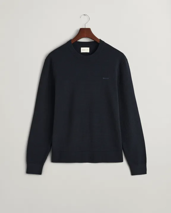 Textured genser c-neck-Strikk-Gant-Aandahls