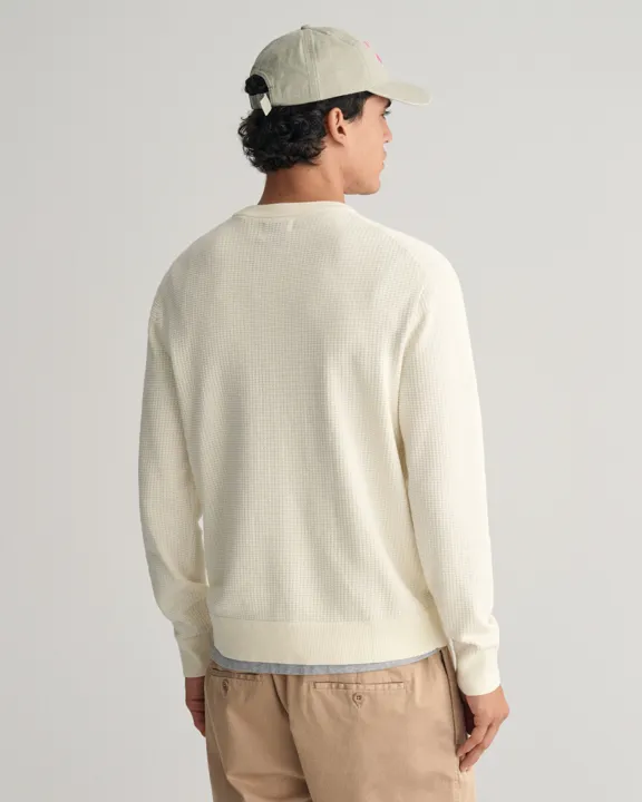 Textured genser c-neck-Strikk-Gant-Aandahls