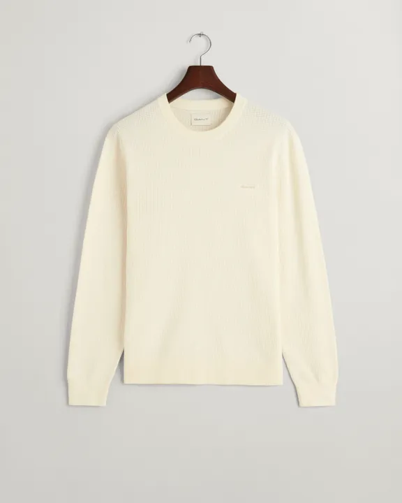 Textured genser c-neck-Strikk-Gant-Aandahls