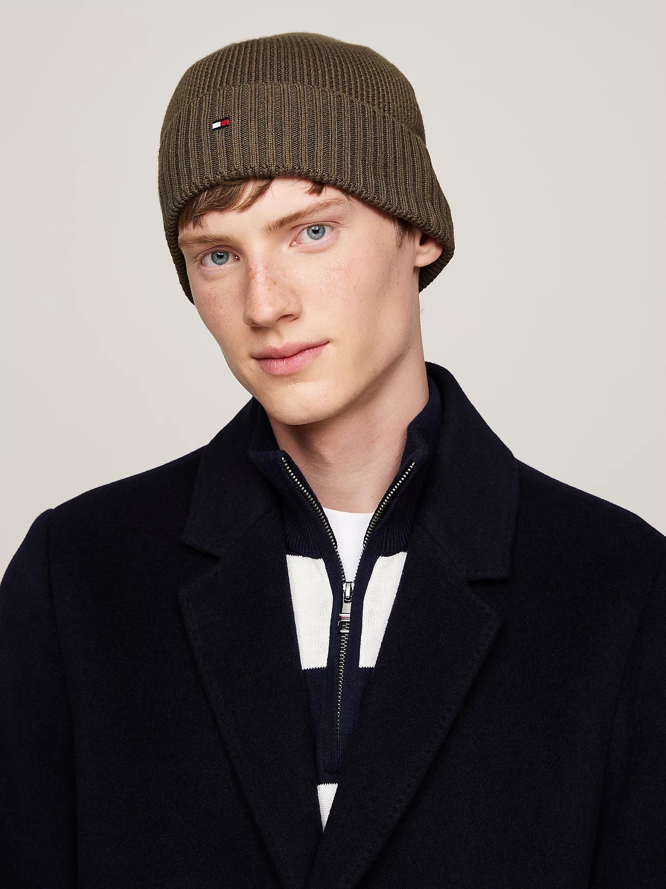 Th flag pima cotton beanie-Hodeplagg-Tommy Hilfiger-Aandahls