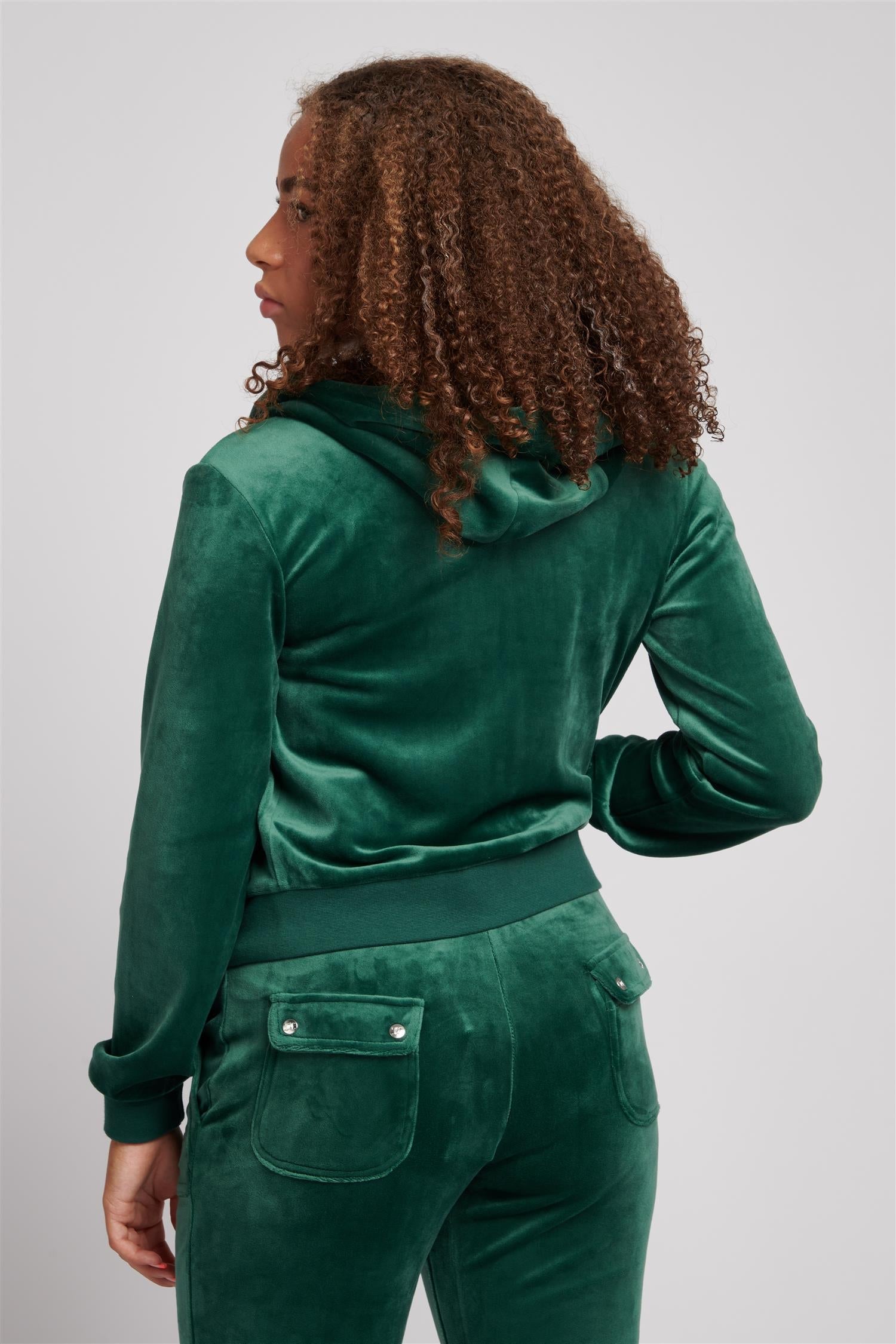 Tonal Embro Velour Zip thru-Jakke-Juicy Couture-Aandahls
