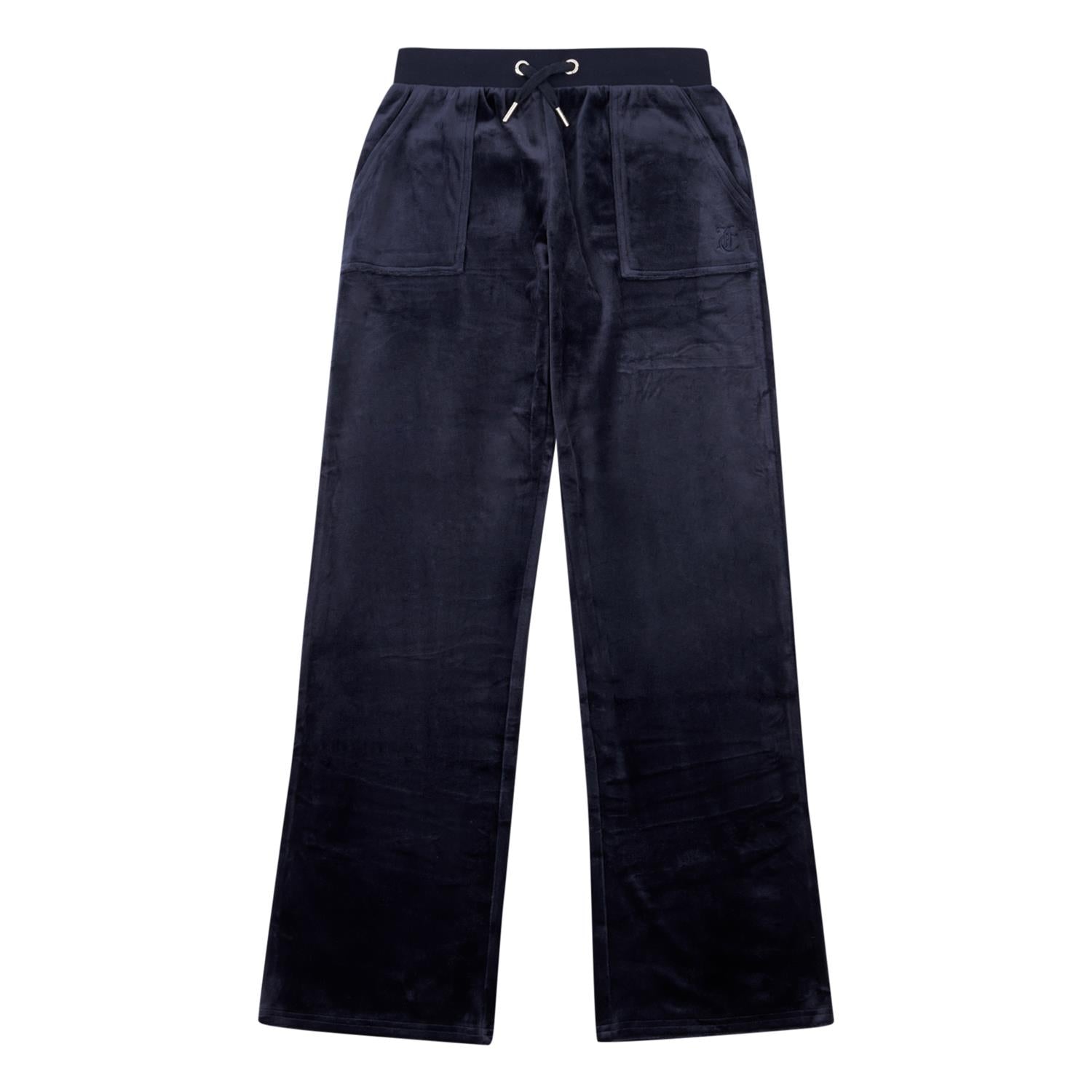 Tonal Embro Velour patch Pocket Wide leg-Bukse-Juicy Couture-Aandahls