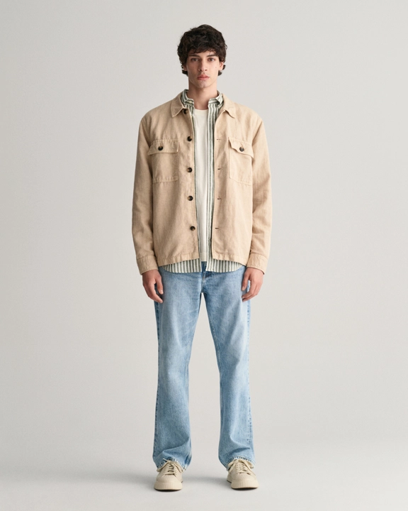 Twill Overshirt-Skjorte-Gant-Aandahls