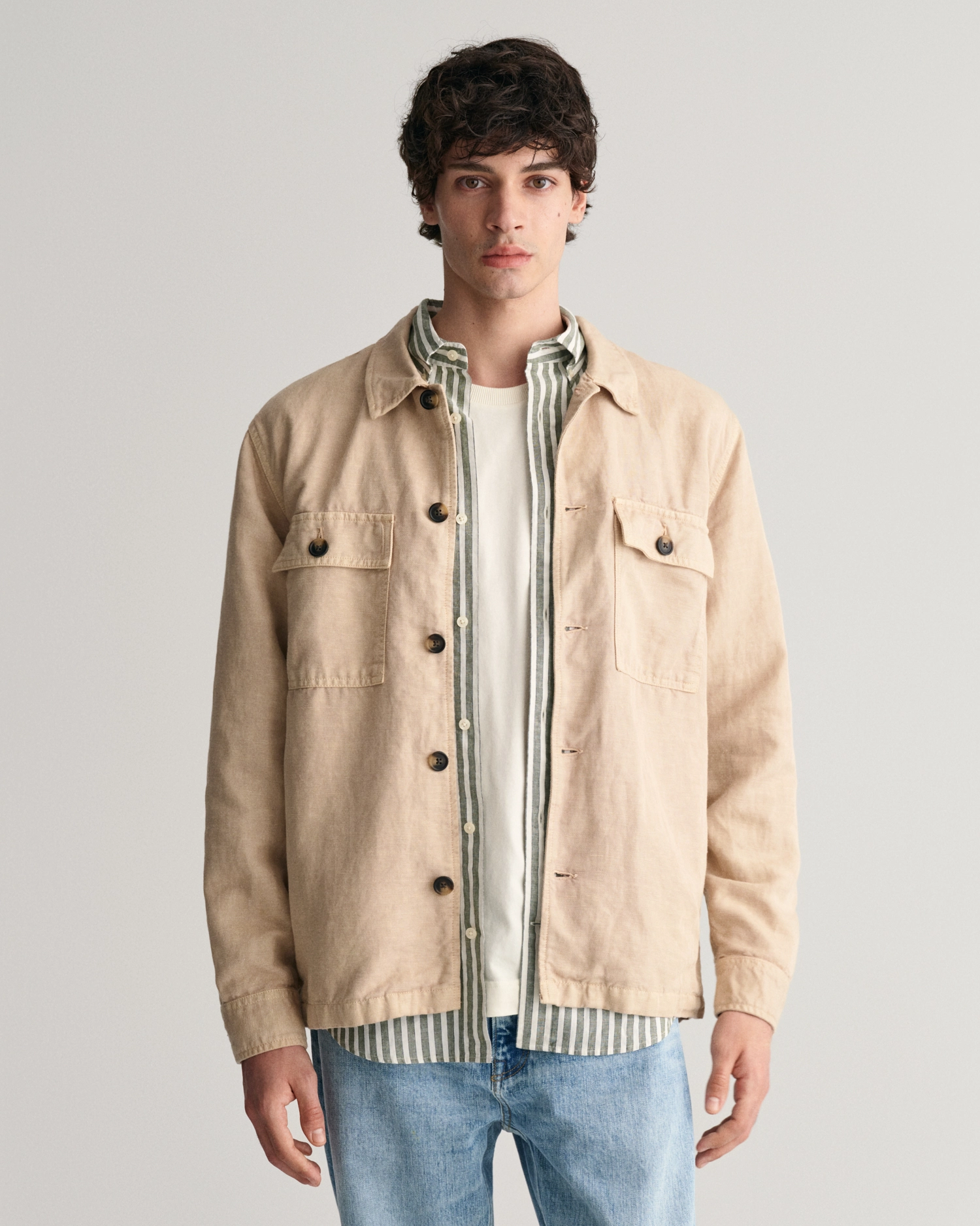 Twill Overshirt-Skjorte-Gant-Aandahls