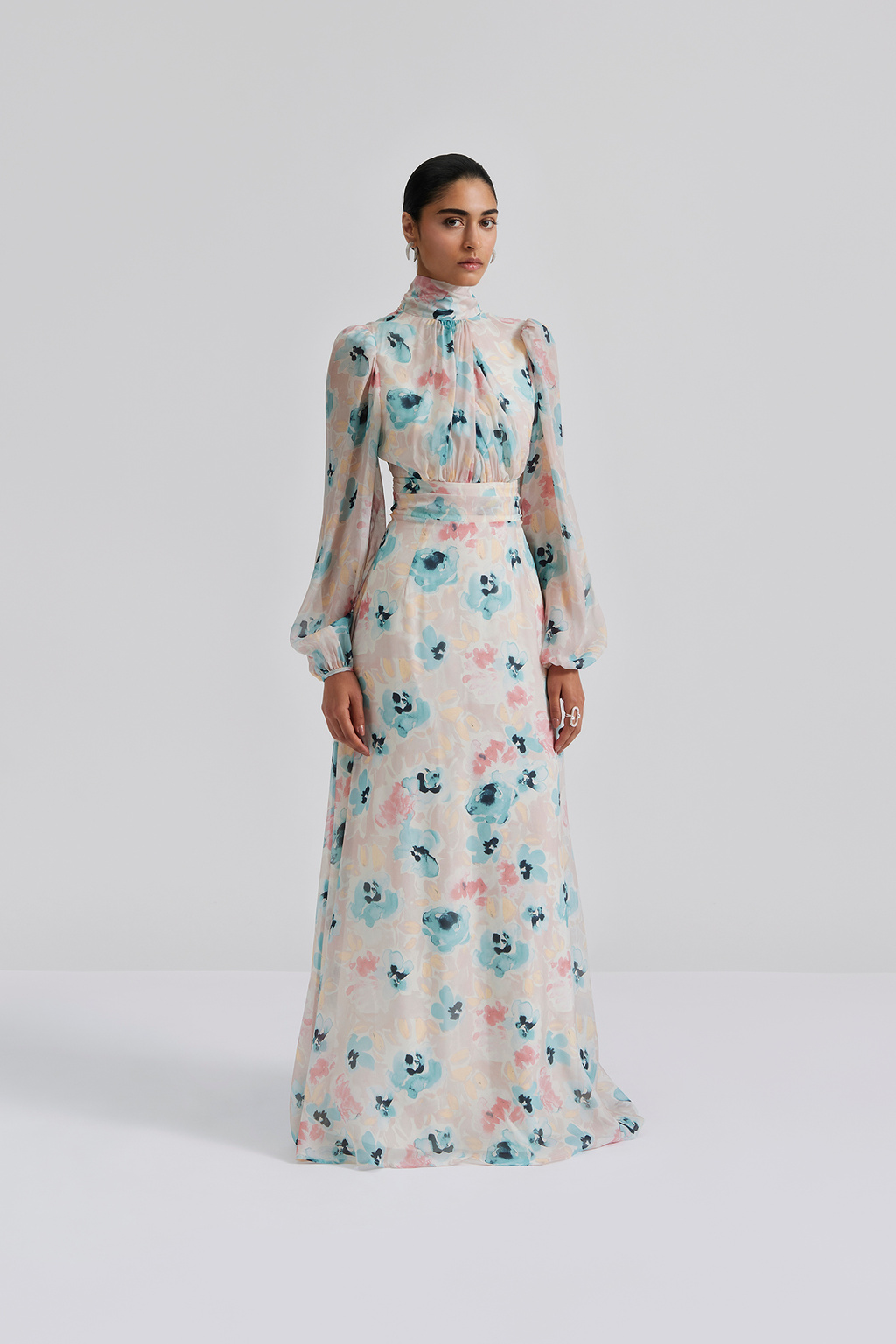 Valerie open back silk Blend maxi dress-Kjole-By Malina-Aandahls