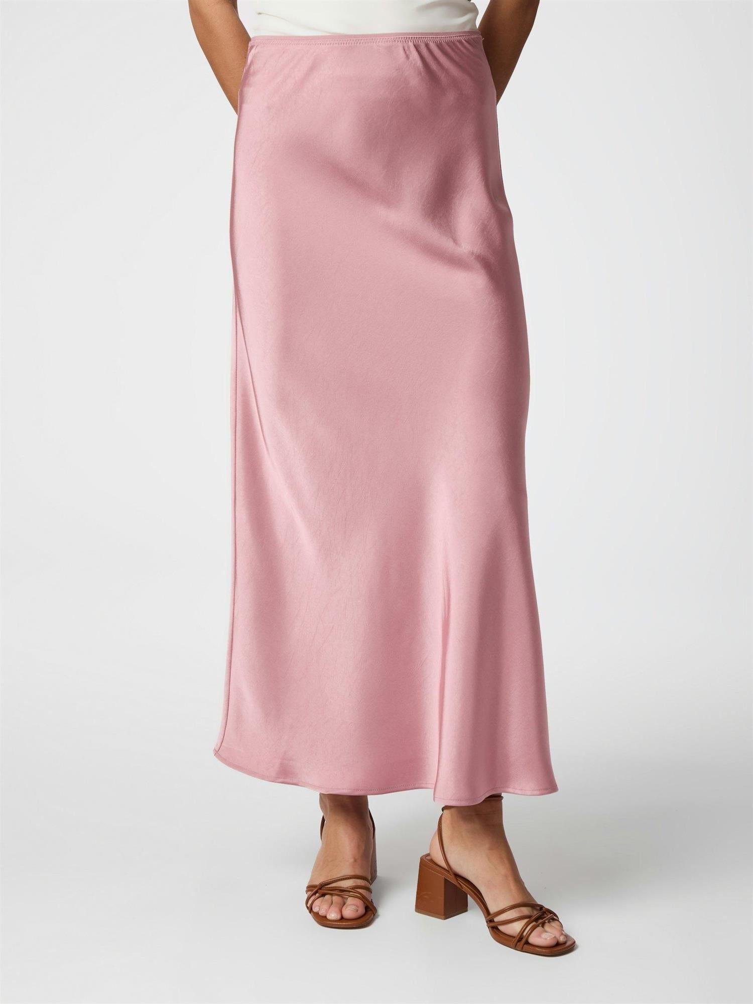 Vicky Heavy Satin Skirt-Skjørt-Neo Noir-Aandahls
