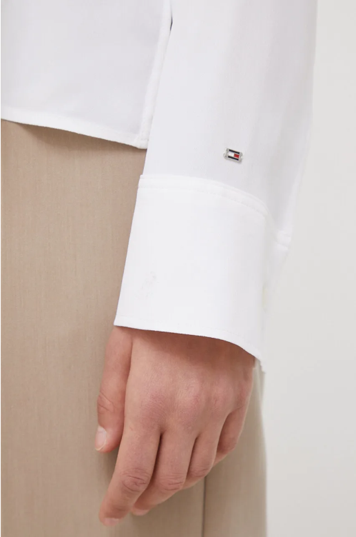 Viscose Crepe V-Neck Blouse-Bluser-Tommy Hilfiger-Aandahls