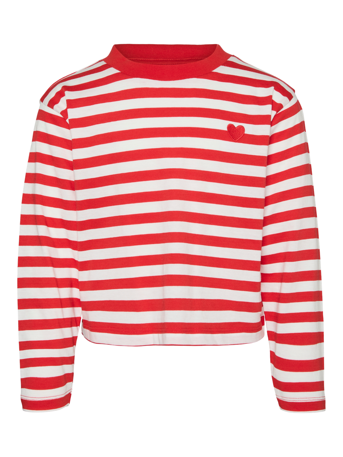 Vmleila stripe LS short top girl noos-Topper-Vero Moda Girl-Aandahls