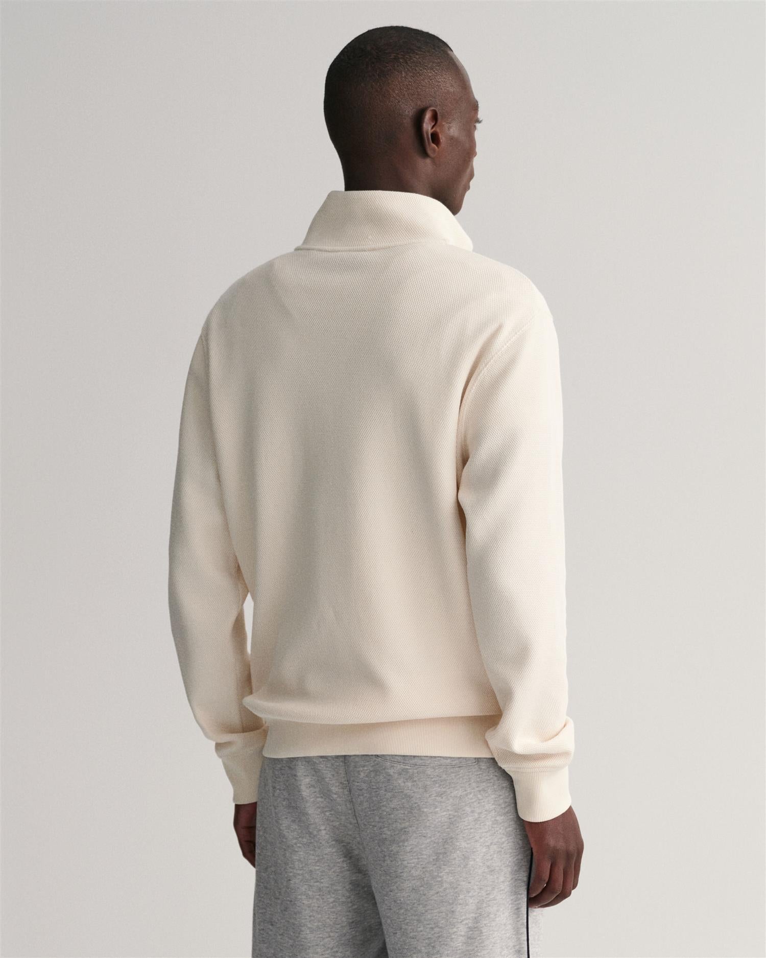 Waffle Texture Half Zip-Genser-Gant-Aandahls