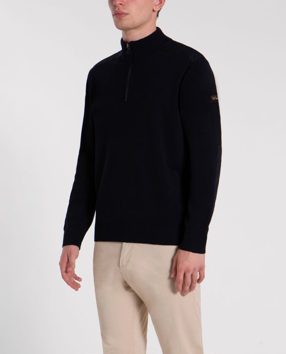 Wool half zip sweater-Genser-Paul & Shark-Aandahls
