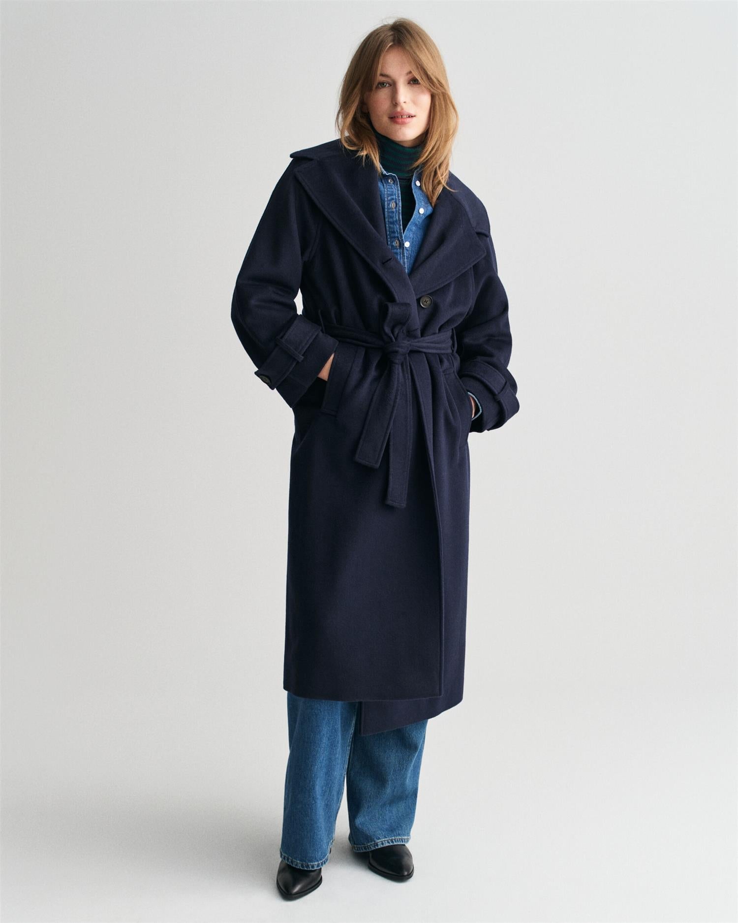 Wool trench coat-Yttertøy-Gant-Aandahls