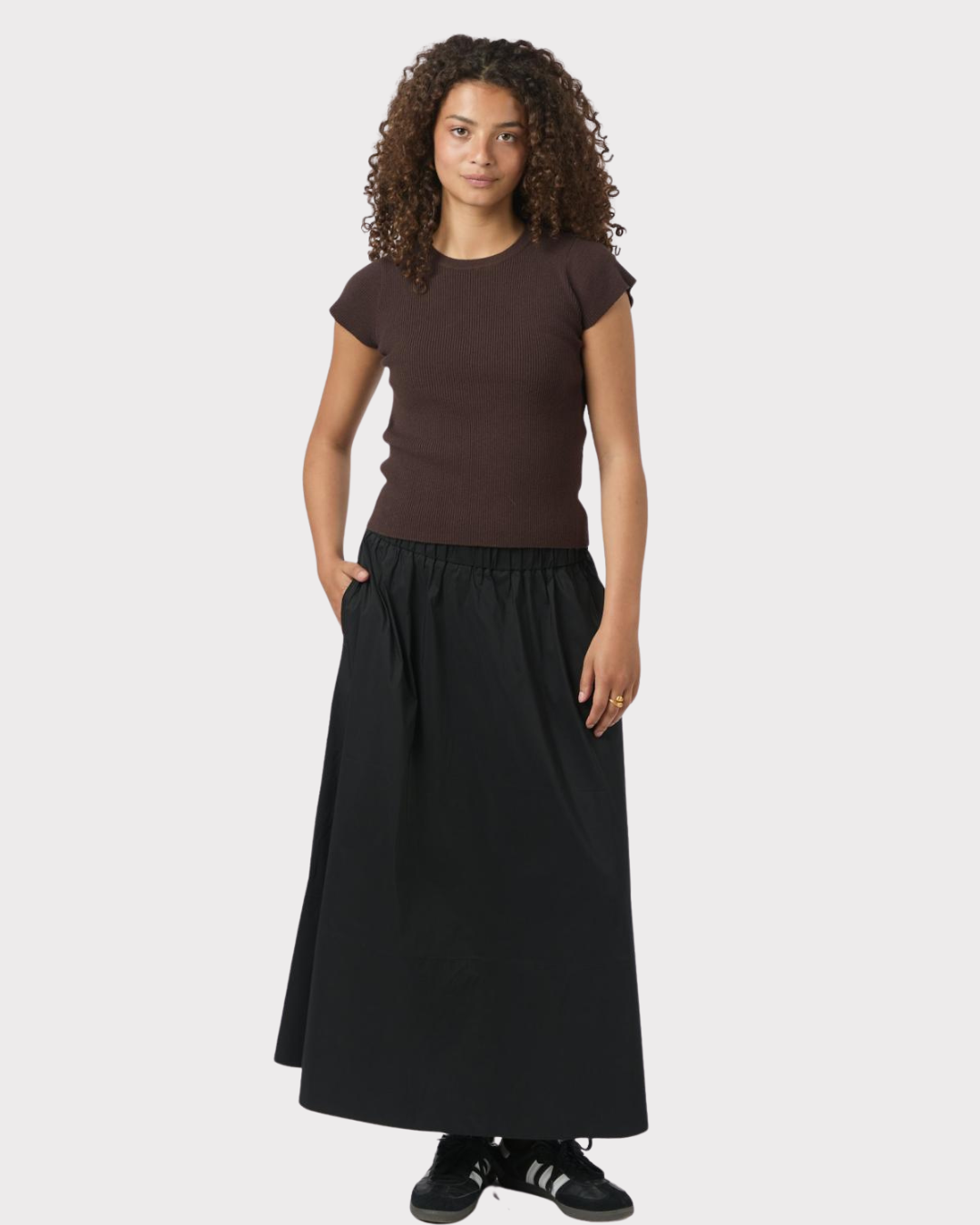 Yara Poplin Skirt-Skjørt-Neo Noir-Aandahls