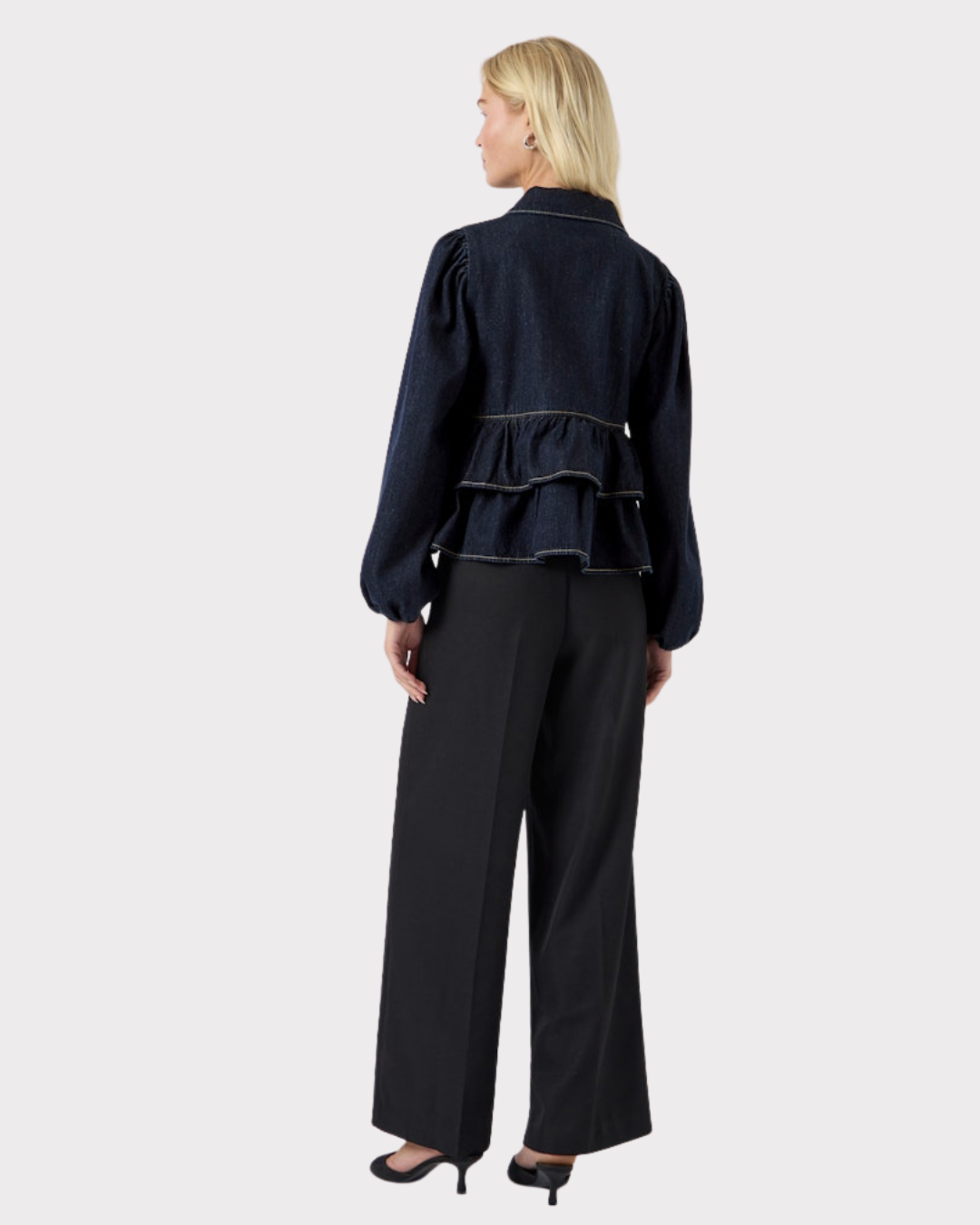 Yascelina Ls Denim Tie Top S. - Ex-Topper-Y.A.S-Aandahls