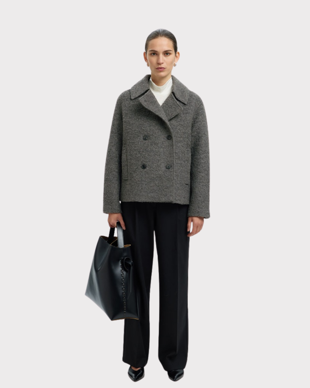 alma Boucle Wool Blend Jacket-Yttertøy-Selected Femme-Aandahls