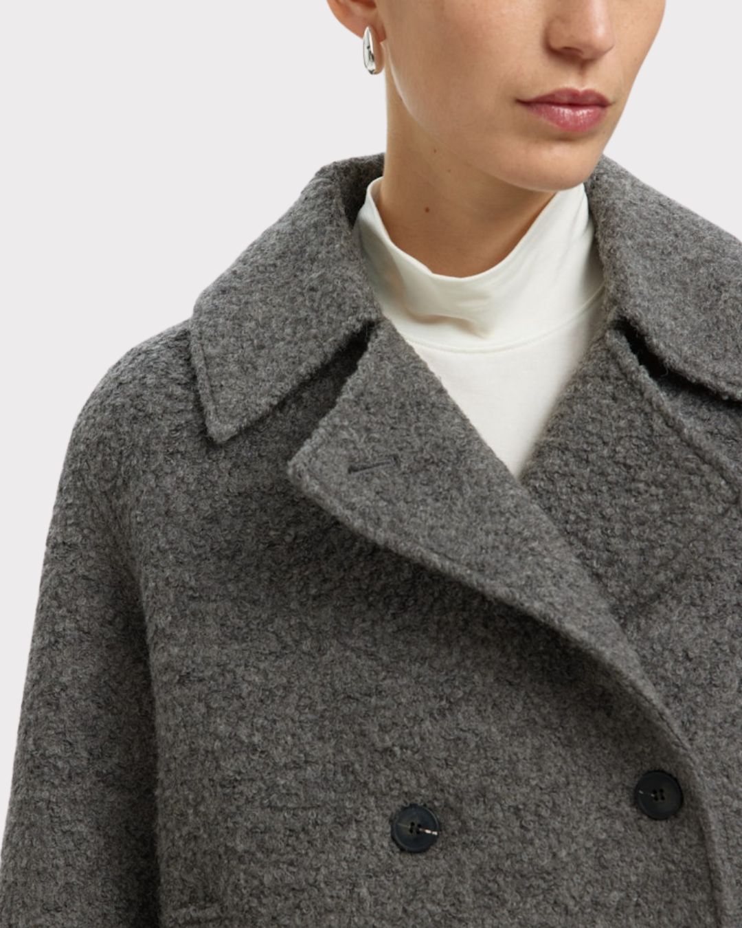 alma Boucle Wool Blend Jacket-Yttertøy-Selected Femme-Aandahls