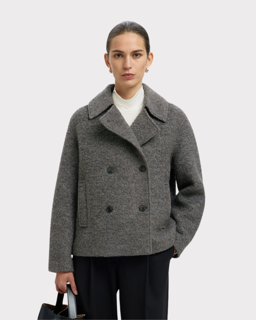 alma Boucle Wool Blend Jacket-Yttertøy-Selected Femme-Aandahls