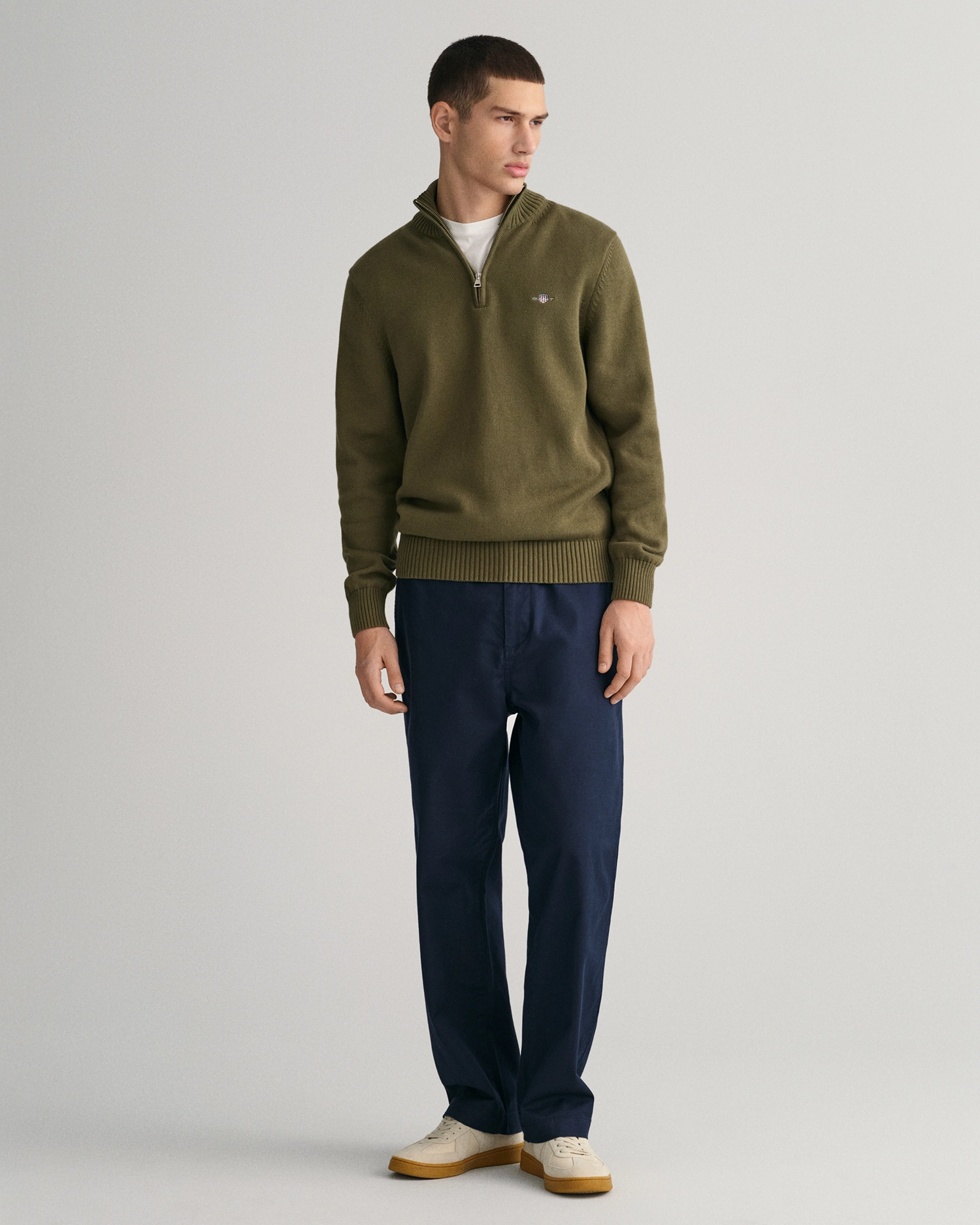 casual cotton halfzip-Genser-Gant-Aandahls