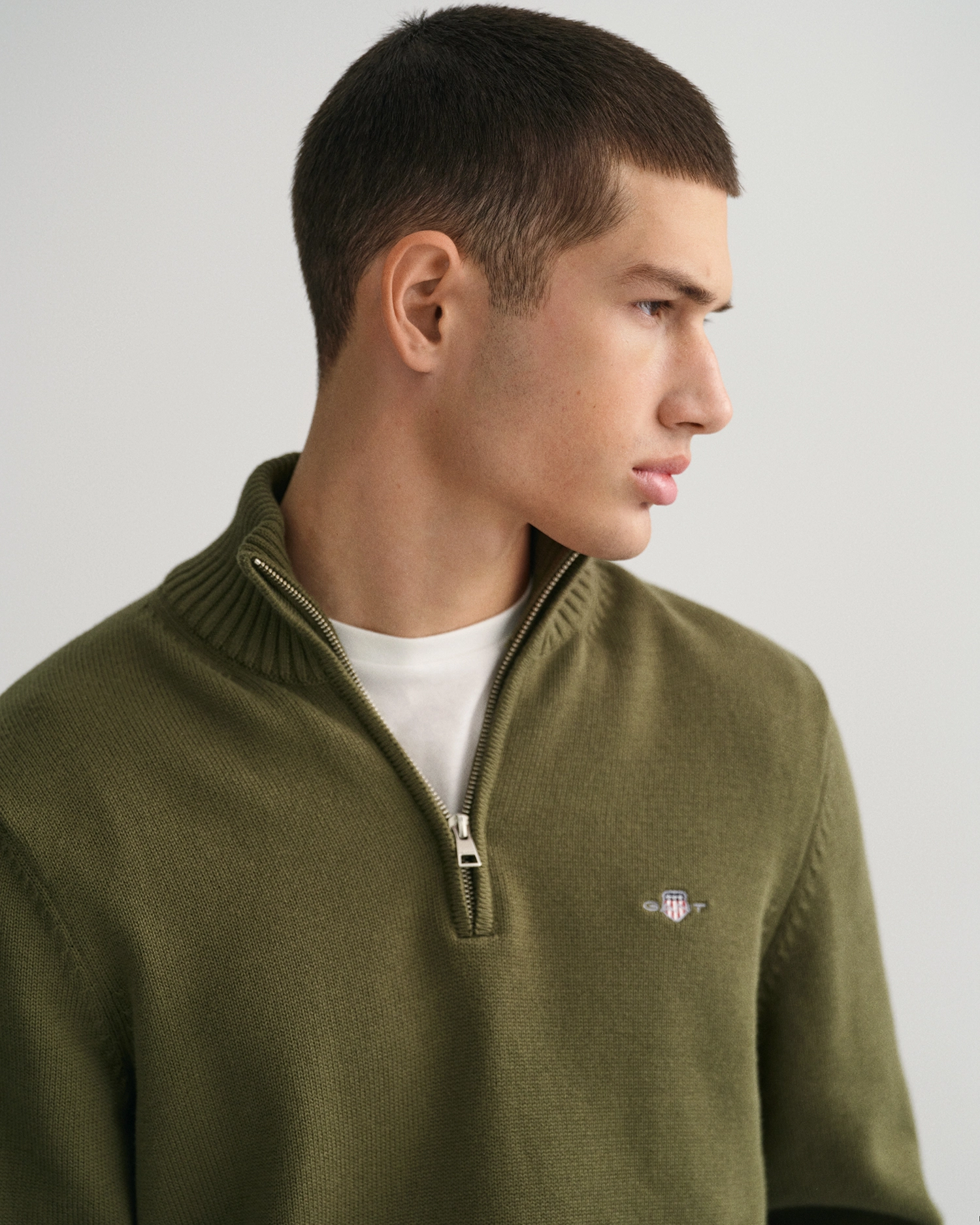 casual cotton halfzip-Genser-Gant-Aandahls