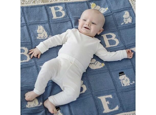 moomin strikkepakke babyteppe - rosa/blå-Garn & Broderi-Inspirasjon Forlag-Aandahls