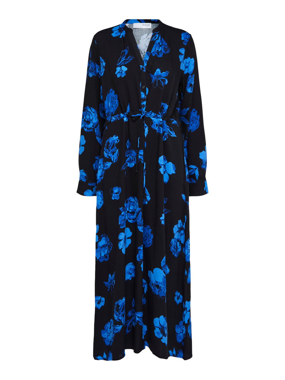 slfkatrina ls aop ankle dress noos-Kjole-Selected Femme-Aandahls