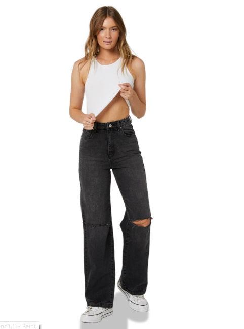 A 94 High & Wide Cindy Rip-Jeans-Abrand Jeans-Aandahls