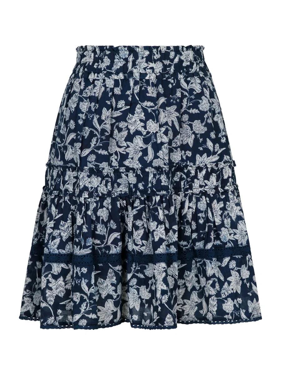 Cosy stencil flower skirt-Skjørt-Neo Noir-Aandahls