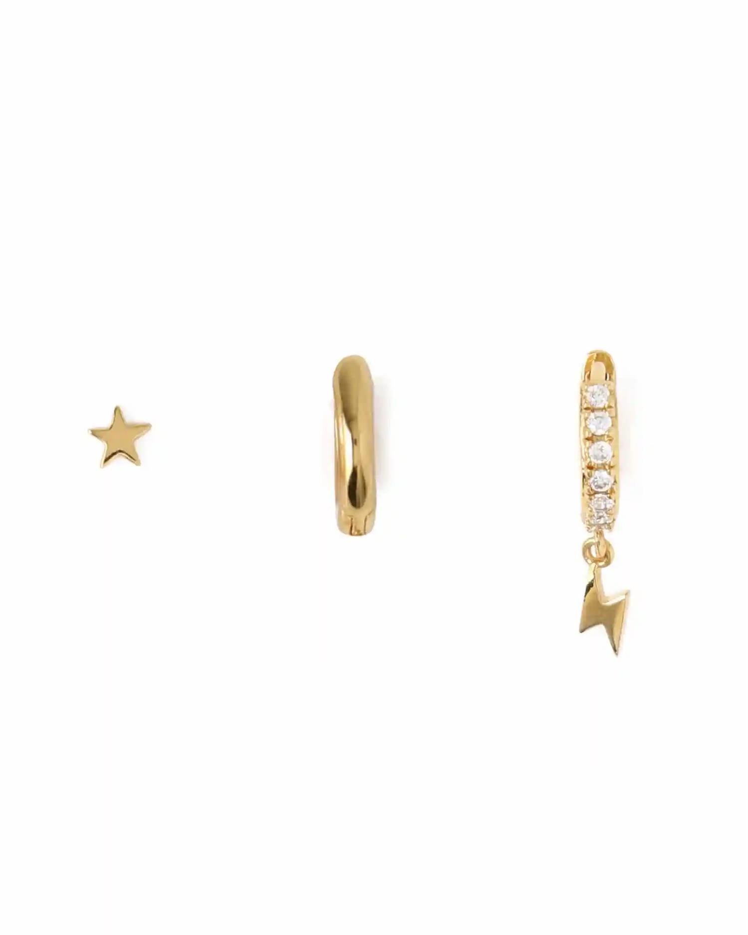 Star and Lightning Ear Party-Smykker-Orelia-Aandahls