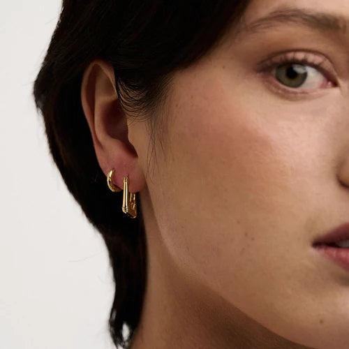 Tapered Square Detail Hoops-Smykker-Orelia-Aandahls