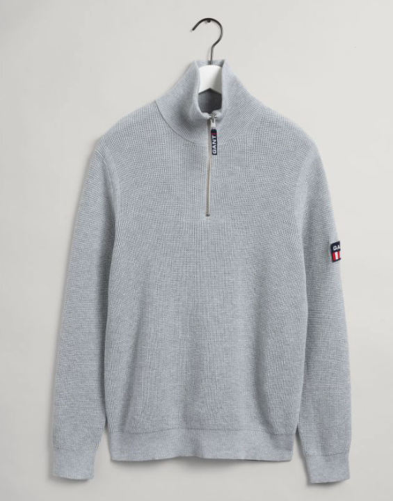 Waffle Rib Halfzip-Genser-Gant-Aandahls