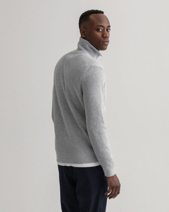 Waffle Rib Halfzip-Genser-Gant-Aandahls