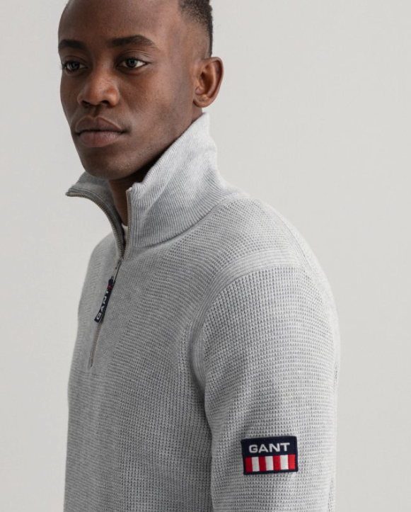 Waffle Rib Halfzip-Genser-Gant-Aandahls