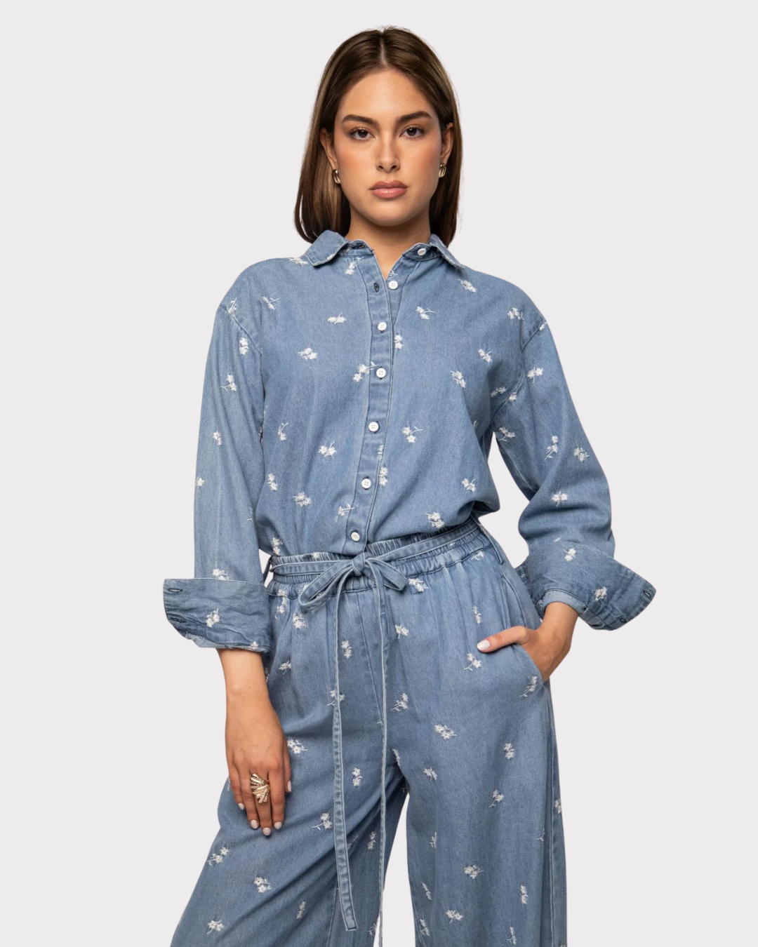 Ava Shirt Denim Fiore