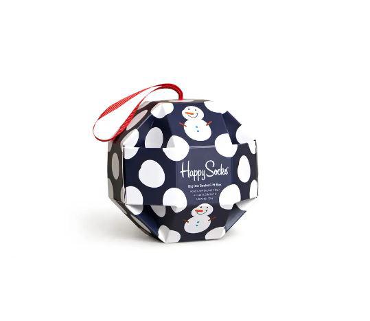 1-pack Big Dot Snowman Gift Set-Strømper-Happy Socks-Aandahls