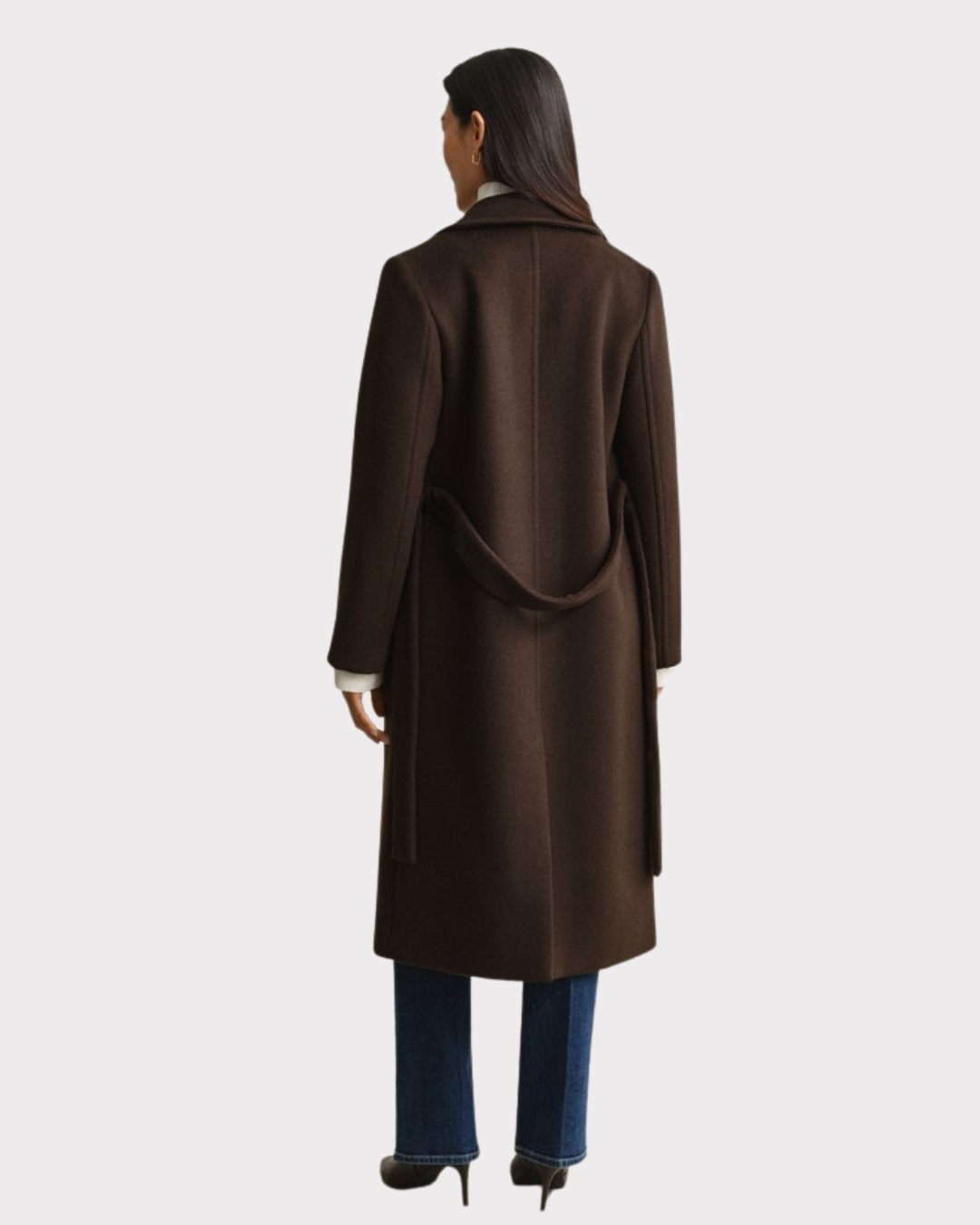 Belted Wool Blend Coat