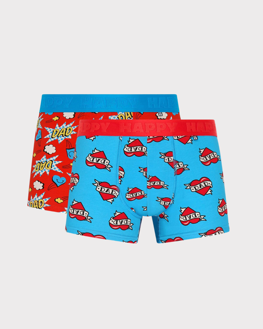 2-Pack Super Dad Short Boxers Gift Set-Undertøy-Happy Socks-Aandahls