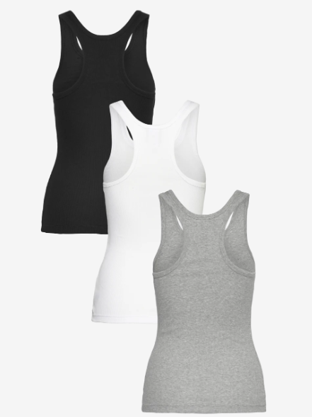 3 Scoop Neck Rib Tank-T-shirt-Calvin Klein-Aandahls